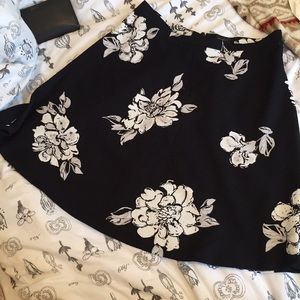 A line Ann Taylor flower print skirt